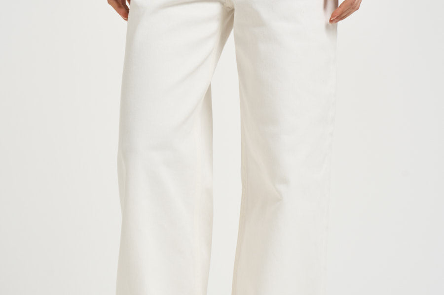 Jeans donna dritto in denim bianco GWP02079 P00098010190 GOLDEN GOOSE 