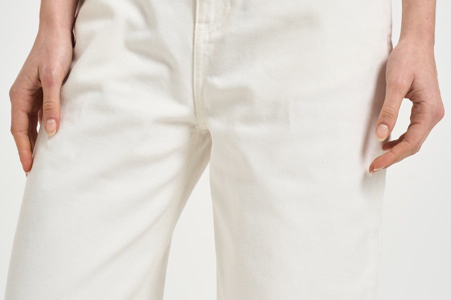 Jeans donna dritto in denim bianco GWP02079 P00098010190 GOLDEN GOOSE 