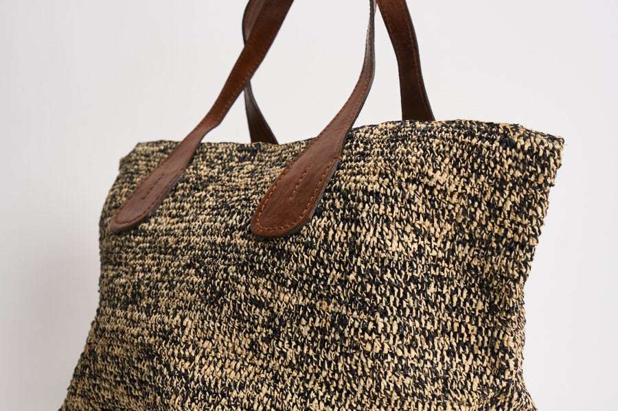 Borsa donna Tokyo in rafia marrone TOKYOII TIGA IBELIV 