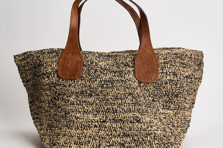 Borsa donna Tokyo in rafia marrone TOKYOII TIGA IBELIV 