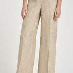 Pantalone donna a palazzo dorato con ricami 173874 D9488403 INCOTEX 