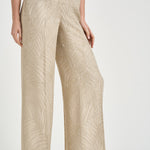 Pantalone donna a palazzo dorato con ricami 173874 D9488403 INCOTEX 