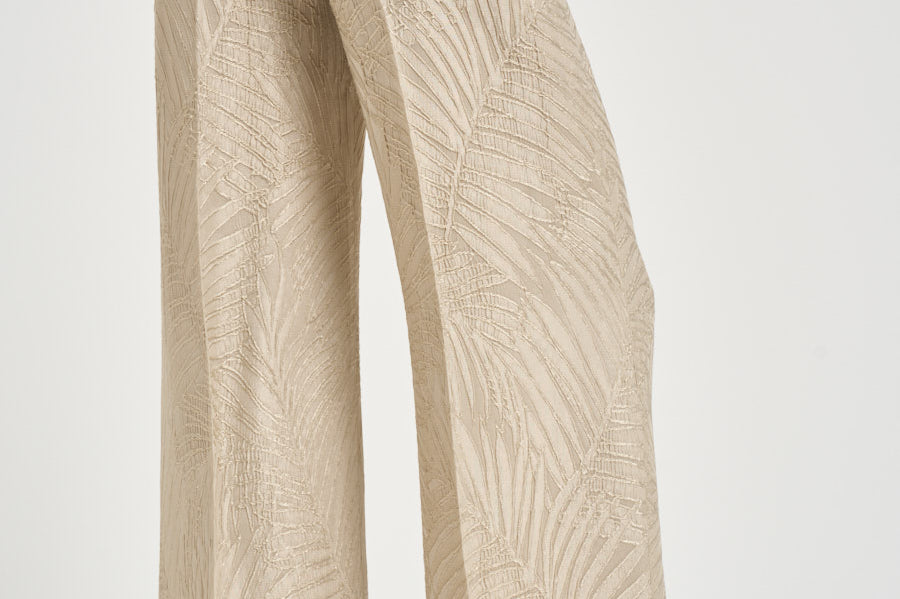 Pantalone donna a palazzo dorato con ricami 173874 D9488403 INCOTEX 
