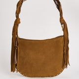 Borsa Oskan Soft Zip Franges in suede cammello BF0066FG D2C17MCOGNAC ISABEL MARANT 