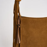 Borsa Oskan Soft Zip Franges in suede cammello BF0066FG D2C17MCOGNAC ISABEL MARANT 