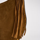 Borsa Oskan Soft Zip Franges in suede cammello BF0066FG D2C17MCOGNAC ISABEL MARANT 