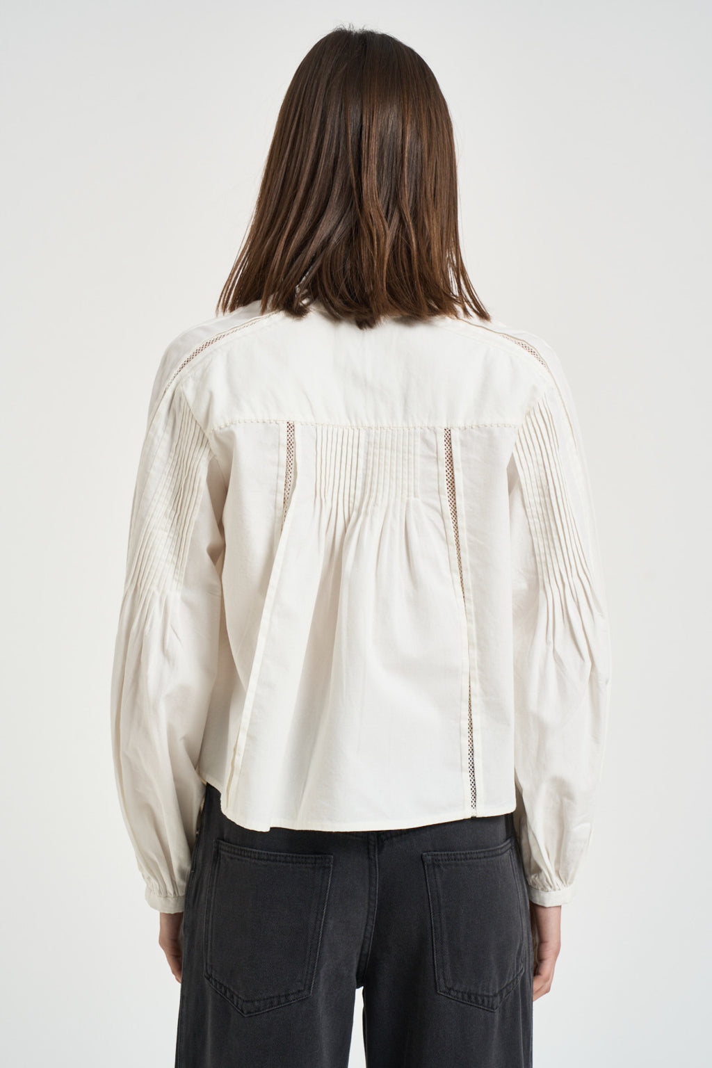 Blusa donna bianca con pizzo CH0308FA D1I02I20WH ISABEL MARANT 