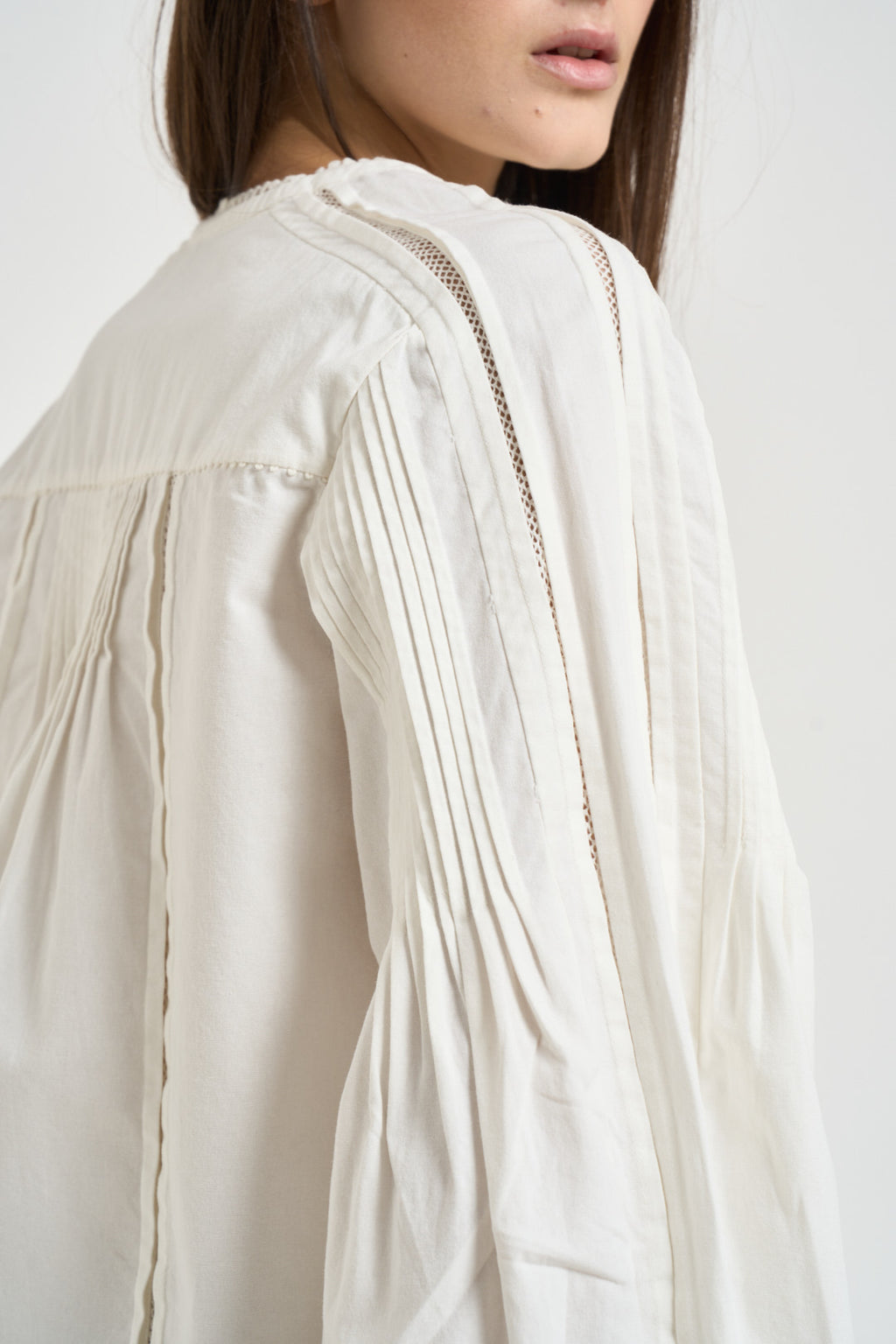 Blusa donna bianca con pizzo CH0308FA D1I02I20WH ISABEL MARANT 