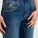 Jeans donna Jeyda in denim blu medio PA0625FA D1H01I30BU ISABEL MARANT 