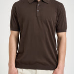 Polo uomo in maglia marrone 300426 170 KANGRA 