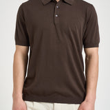Polo uomo in maglia marrone 300426 170 KANGRA 
