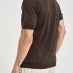 Polo uomo in maglia marrone 300426 170 KANGRA 