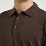 Polo uomo in maglia marrone 300426 170 KANGRA 