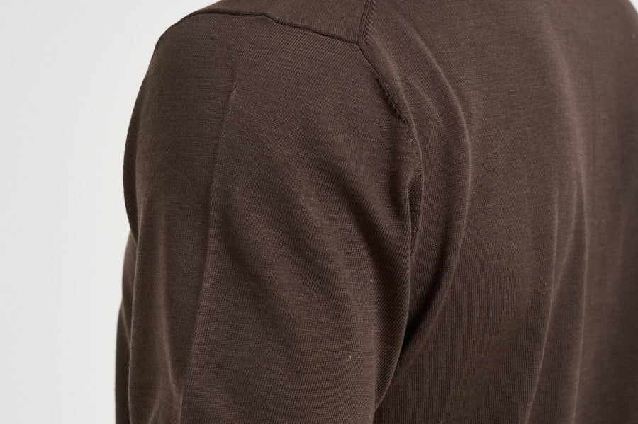 Polo uomo in maglia marrone 300426 170 KANGRA 