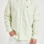 Camicia uomo a righe verde e bianca CH5625 3IG LACOSTE 