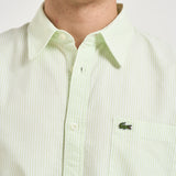 Camicia uomo a righe verde e bianca CH5625 3IG LACOSTE 