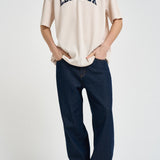 T-shirt uomo in tessuto traforato panna 1001449 EGGNOGWHITE LES DEUX 