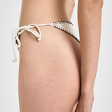 Bikini donna bianco con anello centrale marrone R46XH SHELLWHITER46 MANEBI' 