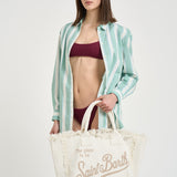 Camicia donna a righe acqua marina BRIG001 5317 MC2 SAINT BARTH 