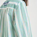 Camicia donna a righe acqua marina BRIG001 5317 MC2 SAINT BARTH 