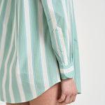 Camicia donna a righe acqua marina BRIG001 5317 MC2 SAINT BARTH 