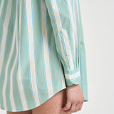 Camicia donna a righe acqua marina BRIG001 5317 MC2 SAINT BARTH 