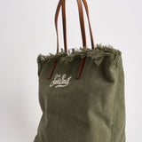 Borsa donna City in canvas verde CBF0001 CANVAS52 MC2 SAINT BARTH 