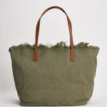 Borsa donna City in canvas verde CBF0001 CANVAS52 MC2 SAINT BARTH 