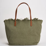 Borsa donna City in canvas verde CBF0001 CANVAS52 MC2 SAINT BARTH 