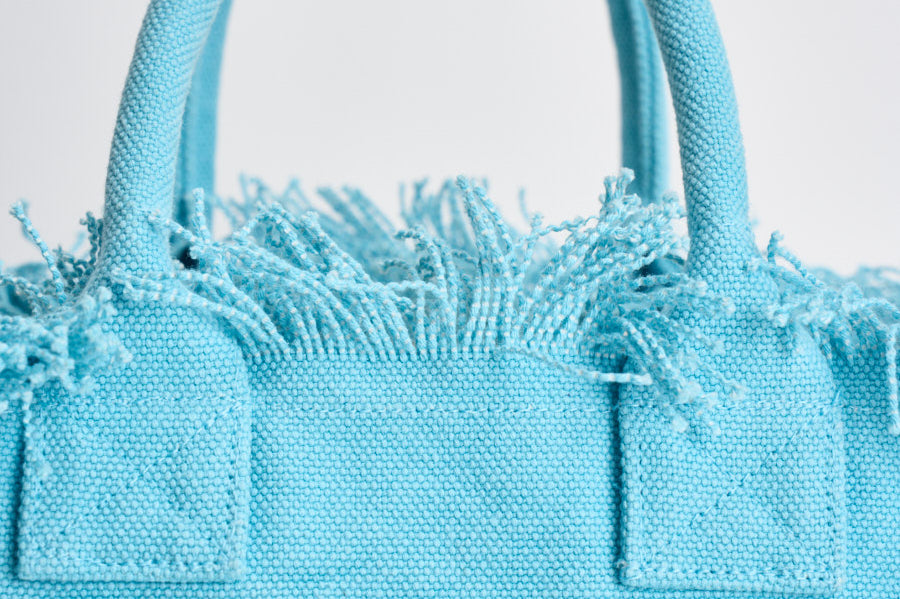 Borsa donna Colette con frange celeste COLETTE 00165L MC2 SAINT BARTH 