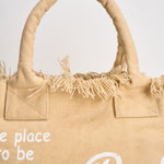 Borsa donna Vanity con frange sabbia VANITY 00102L MC2 SAINT BARTH 