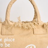 Borsa donna Vanity con frange sabbia VANITY 00102L MC2 SAINT BARTH 