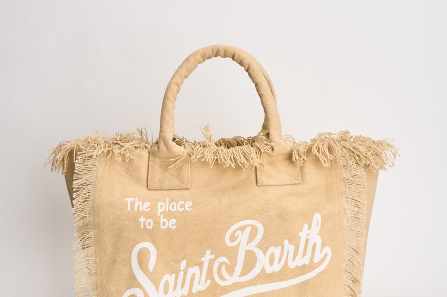 Borsa donna Vanity con frange sabbia VANITY 00102L MC2 SAINT BARTH 