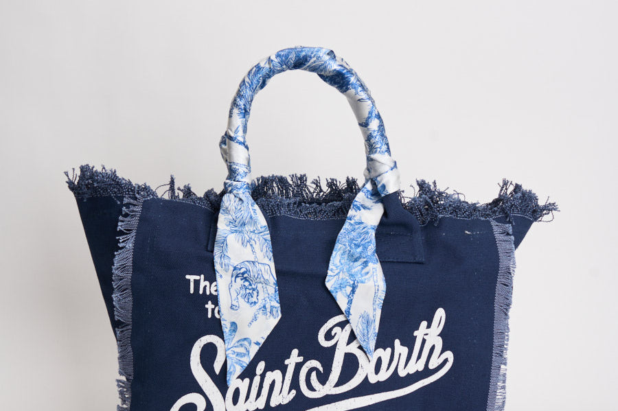 Borsa donna Vanity con foulard blu e celeste VANITY 09850L MC2 SAINT BARTH 