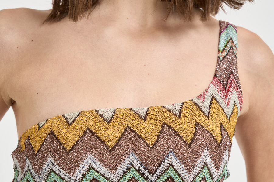 Bikini donna monospalla zig zag multicolor MC23SP02 BR014KSM9YK MISSONI 