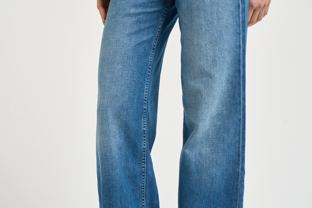 Jeans donna Rerun in denim blu 12488 1230HUF MOTHER 