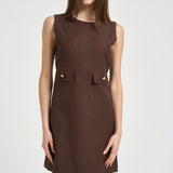 Abito donna dritto marrone D731377G RAISA26008 P.a.r.o.s.h. 