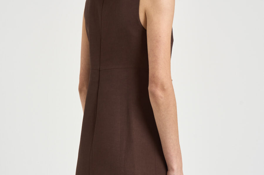 Abito donna dritto marrone D731377G RAISA26008 P.a.r.o.s.h. 