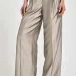 Pantalone donna palazzo in organza grigio E04452D 970 PESERICO 