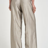 Pantalone donna palazzo in organza grigio E04452D 970 PESERICO 