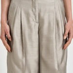Pantalone donna palazzo in organza grigio E04452D 970 PESERICO 