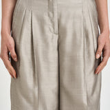 Pantalone donna palazzo in organza grigio E04452D 970 PESERICO 