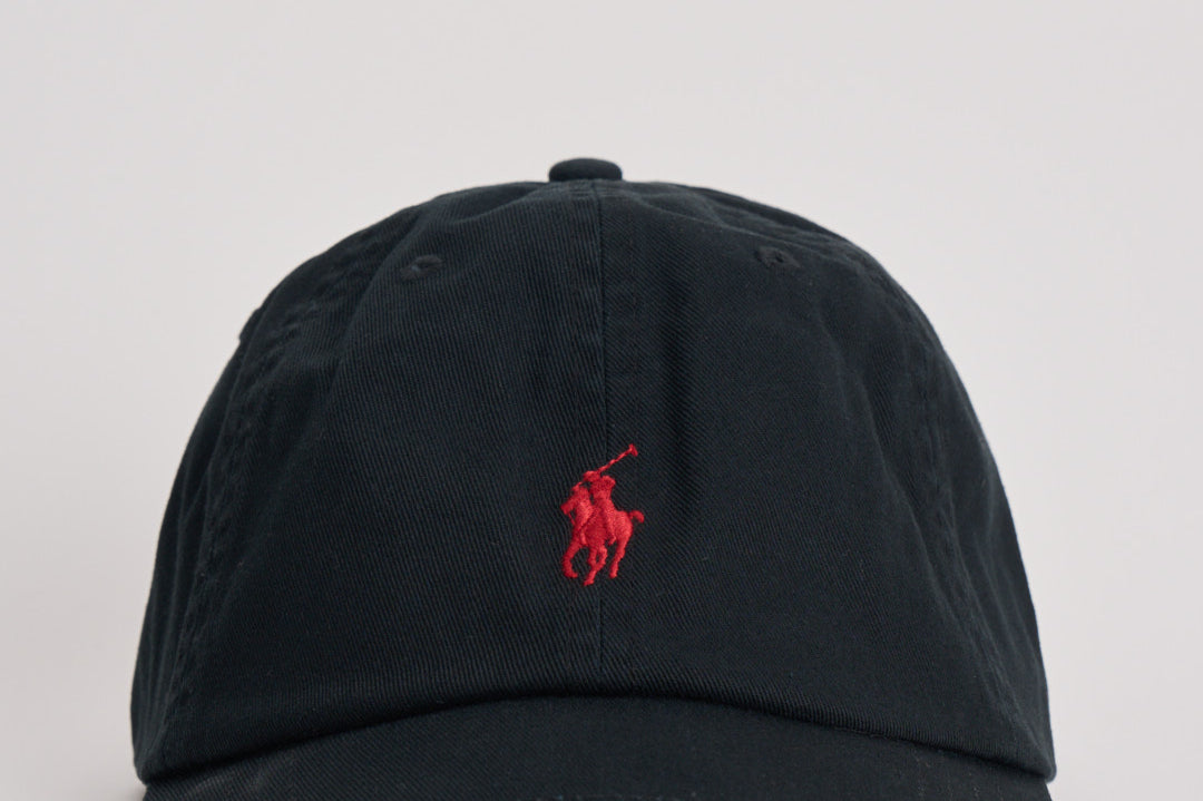 Cappello uomo baseball nero con logo rosso 710548524 012 RALPH LAUREN 