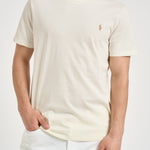 T-shirt uomo girocollo panna 710671438 350 RALPH LAUREN 