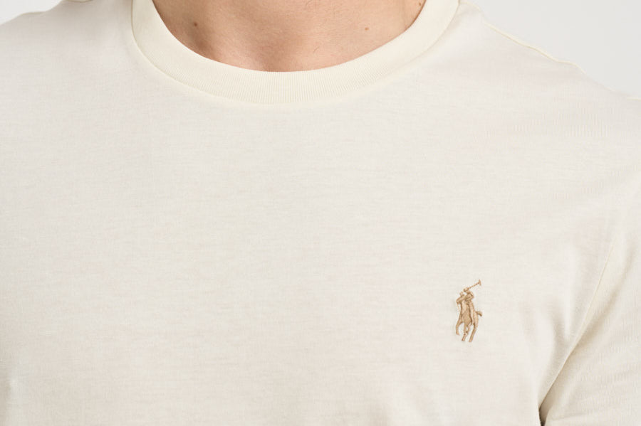 T-shirt uomo girocollo panna 710671438 350 RALPH LAUREN 