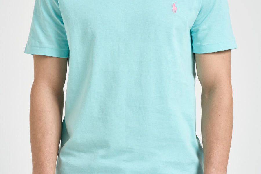 T-shirt uomo girocollo acquamarina 710671438 506 RALPH LAUREN 