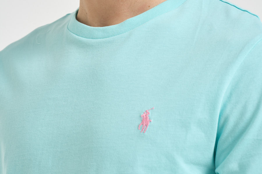 T-shirt uomo girocollo acquamarina 710671438 506 RALPH LAUREN 
