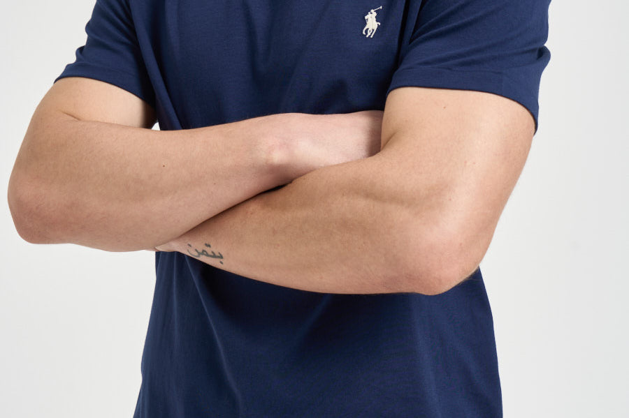 T-shirt uomo girocollo blu 710671438 525 RALPH LAUREN 