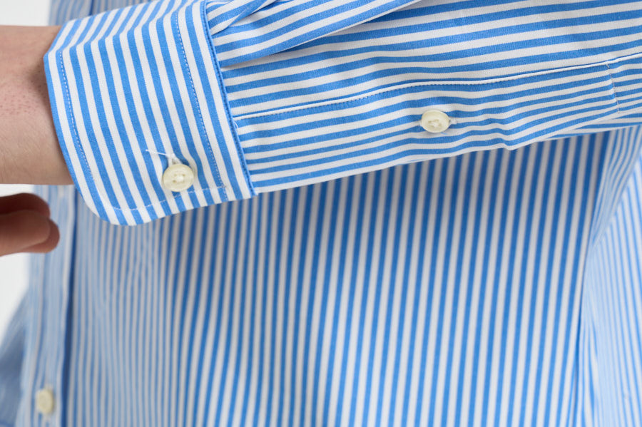 Camicia uomo a righe celeste 710929344 001 RALPH LAUREN 