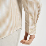 Camicia uomo a righe beige 710929344 500 RALPH LAUREN 